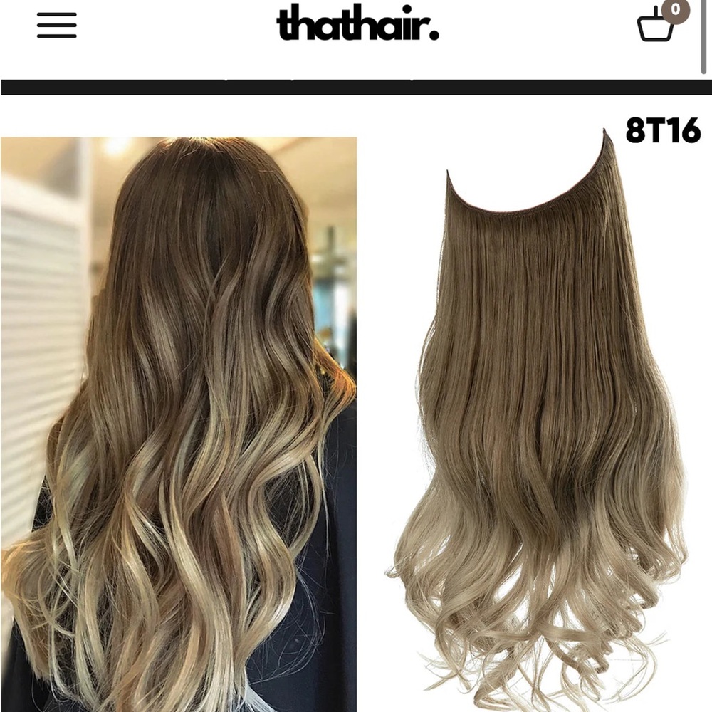 Ombre Brown to Blonde Clip-In Hair Extension